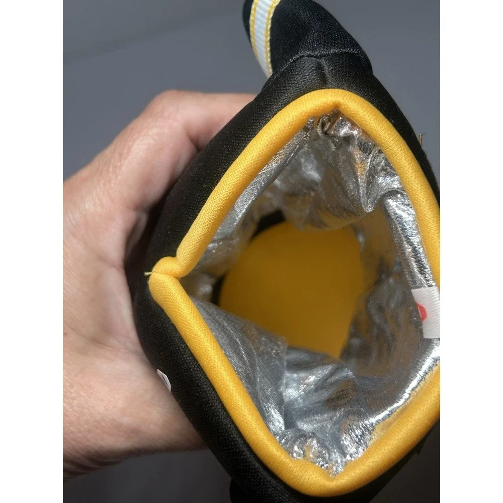 Puffin Drinkwear Jersey Koozie Black/Yellow Football Dinks Beer Sports Party